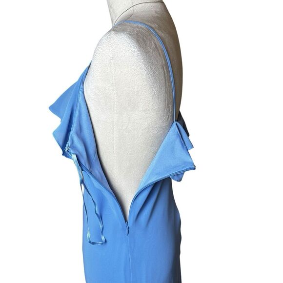 Vintage Chadwick’s Periwinkle Ruffle Slip Dress 6 | Y2K Coquette Fairy Formal - Picture 5 of 8